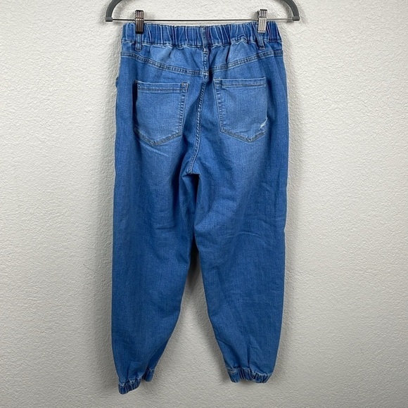 Blank NYC Denim Pull On Jogger Pants Stretch Waist Medium Wash Sz 27 - Picture 6 of 12